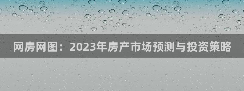 天狮娱乐注册：网房网图：2023年房产市场预测与投资策略
