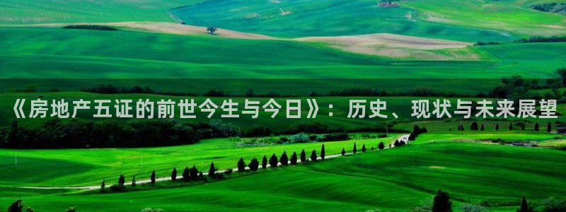 天狮娱乐登录：《房地产五证的前世今生与今日》：历史、现状与未