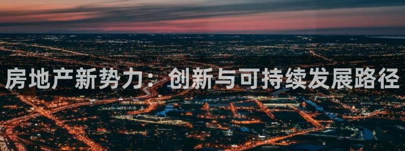 天狮娱乐是什么东西：房地产新势力：创新与可持续发展路径
