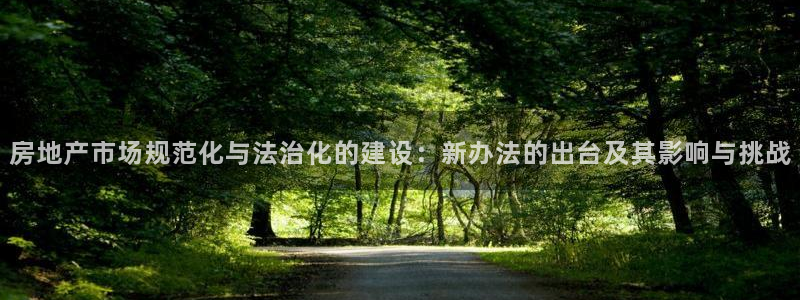 天狮娱乐招：房地产市场规范化与法治化的建设：新办法的出台及其